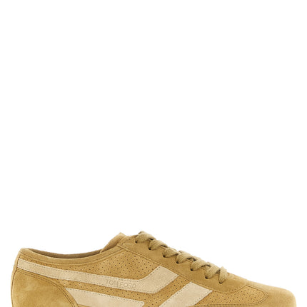 Tom Ford Beige Calfskin Sneakers