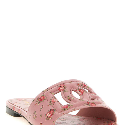 Dolce & Gabbana Multicolor Calfskin Slides