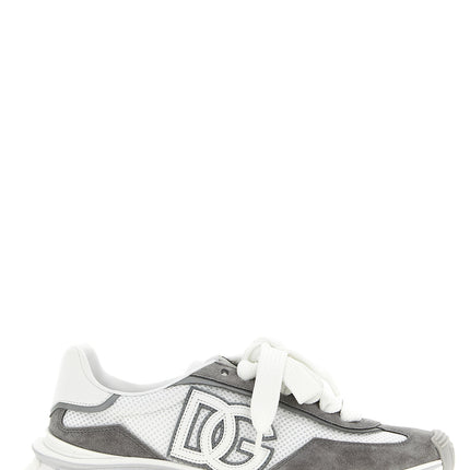 Dolce & Gabbana Gray Polyester Athletic Sneakers
