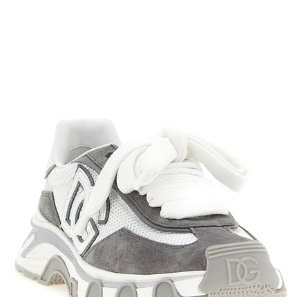Dolce & Gabbana Gray Polyester Athletic Sneakers