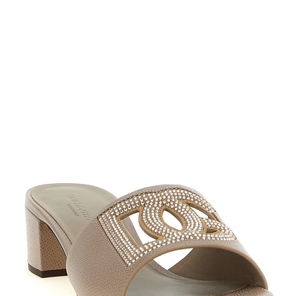 Dolce & Gabbana Gray Calfskin Mules