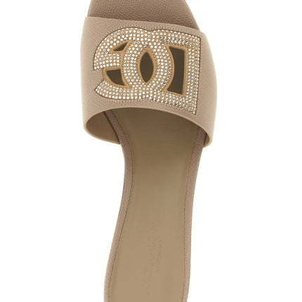 Dolce & Gabbana Gray Calfskin Mules