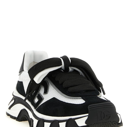 Dolce & Gabbana Bicolor Polyester Athletic Sneakers