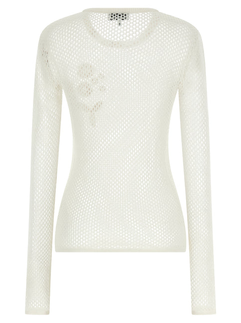 Ganni White Organic Cotton Cardigan