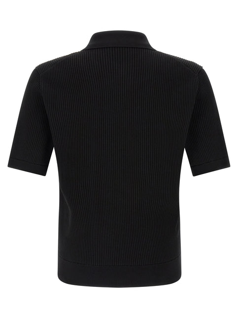 Dolce & Gabbana Black Cotton Polo Shirt
