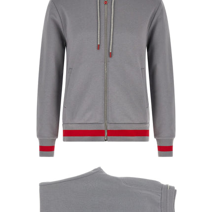 Kiton Gray Cotton Sweatsuit