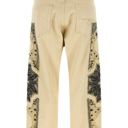 R13 Beige Cotton Straight-Leg Jeans R13