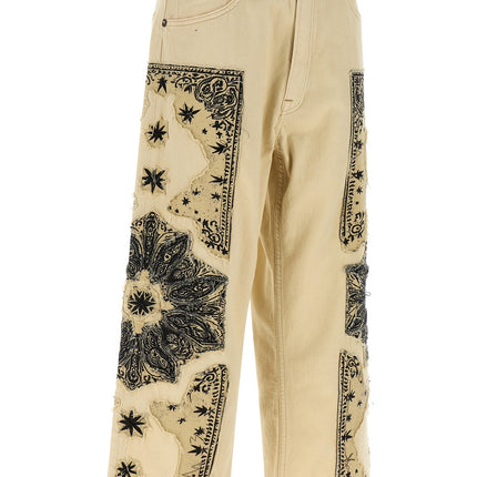 R13 Beige Cotton Straight-Leg Jeans R13
