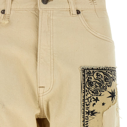 R13 Beige Cotton Straight-Leg Jeans R13