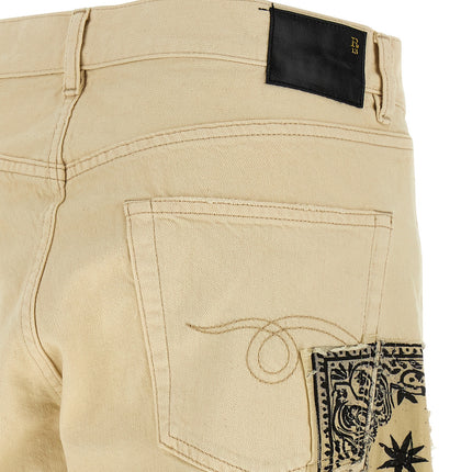 R13 Beige Cotton Straight-Leg Jeans R13