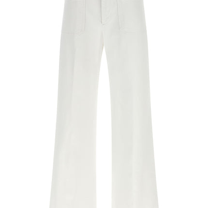Victoria Beckham White Cotton Flared Jeans