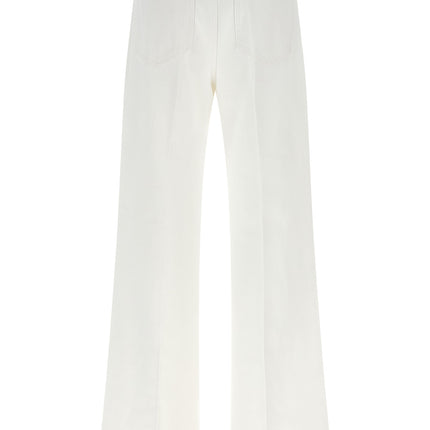 Victoria Beckham White Cotton Flared Jeans