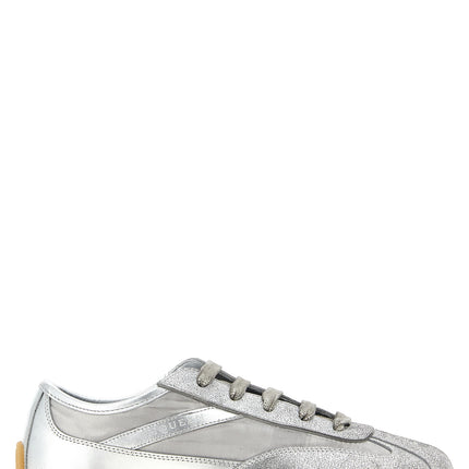 Alexander McQueen Silver Leather Athletic Sneakers