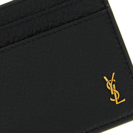 Saint Laurent Black Calfskin Cardholder