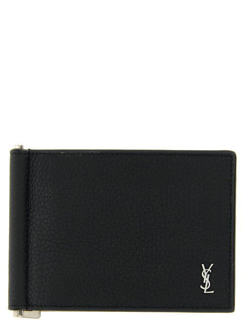 Saint Laurent Black Calfskin Money Clip Saint Laurent