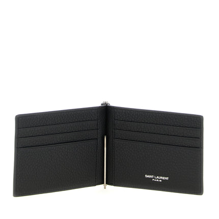 Saint Laurent Black Calfskin Money Clip
