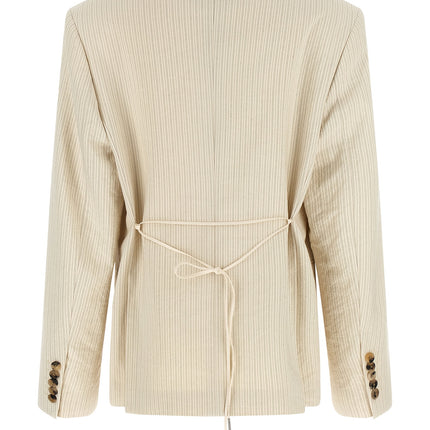 Dries Van Noten Beige Cotton Blazer Dries Van Noten