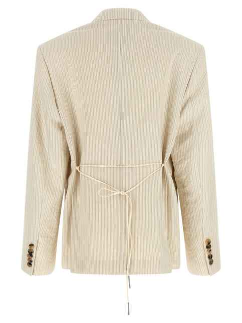 Dries Van Noten Beige Cotton Blazer Dries Van Noten