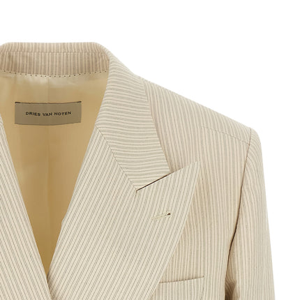 Dries Van Noten Beige Cotton Blazer Dries Van Noten