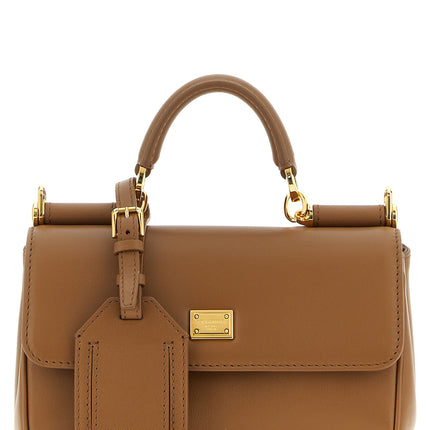 Dolce & Gabbana Brown Calfskin Handbag Dolce & Gabbana