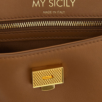 Dolce & Gabbana Brown Calfskin Handbag Dolce & Gabbana