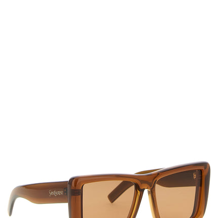 Saint Laurent Brown Acetate Sunglasses
