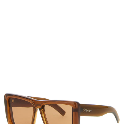 Saint Laurent Brown Acetate Sunglasses