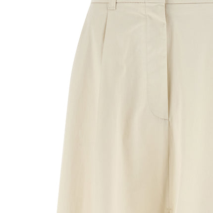 THELATEST Beige Cotton Mini Skirt