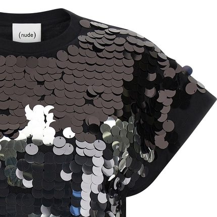 NUDE Black Cotton T-Shirt