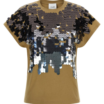 NUDE Brown Cotton T-Shirt
