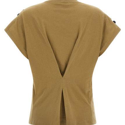 NUDE Brown Cotton T-Shirt