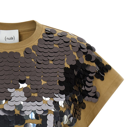 NUDE Brown Cotton T-Shirt