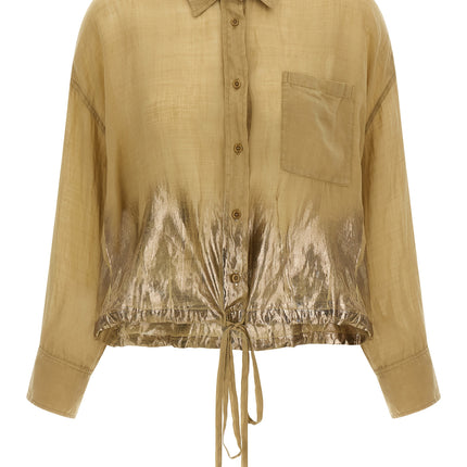 NUDE Brown Tencel Blouse
