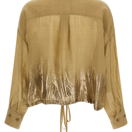 NUDE Brown Tencel Blouse