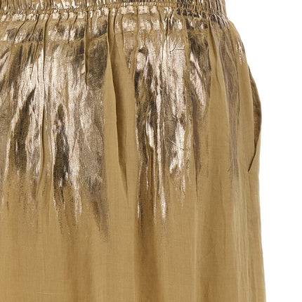 NUDE Brown Tencel Mini Skirt