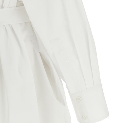 NUDE White Cotton Midi Dress NUDE
