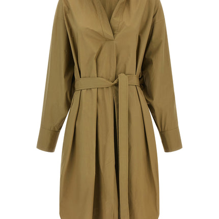 NUDE Brown Cotton Midi Dress NUDE