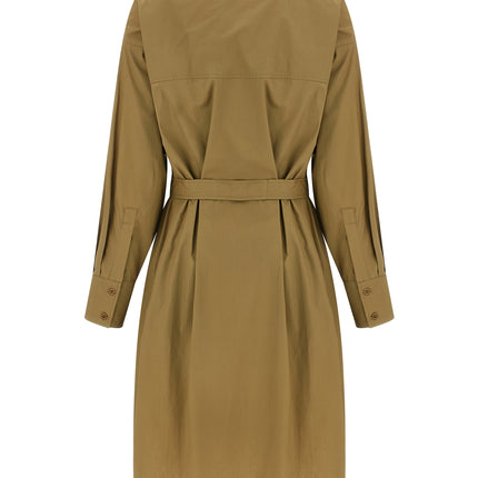 NUDE Brown Cotton Midi Dress NUDE