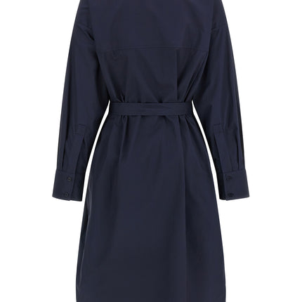 NUDE Blue Cotton Midi Dress NUDE