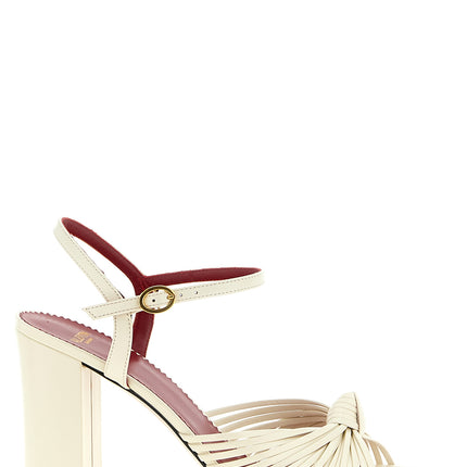 Valentino Garavani White Goatskin Stiletto Heel Sandals Valentino Garavani