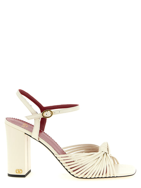 Valentino Garavani White Goatskin Stiletto Heel Sandals Valentino Garavani