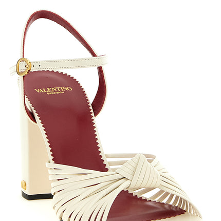Valentino Garavani White Goatskin Stiletto Heel Sandals Valentino Garavani