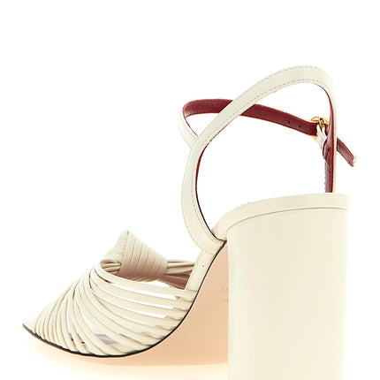 Valentino Garavani White Goatskin Stiletto Heel Sandals Valentino Garavani