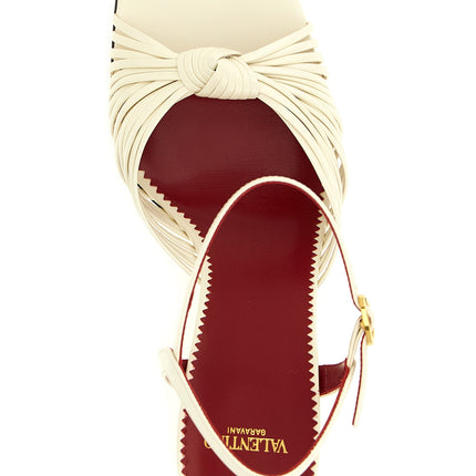 Valentino Garavani White Goatskin Stiletto Heel Sandals Valentino Garavani