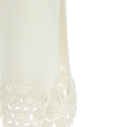 Ganni White Organic Cotton Long Dress Ganni