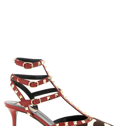 Valentino Garavani Multicolor Calfskin Mid Heel Pumps Valentino Garavani
