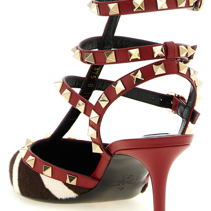 Valentino Garavani Multicolor Calfskin Mid Heel Pumps Valentino Garavani