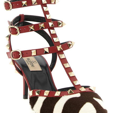 Valentino Garavani Multicolor Calfskin Mid Heel Pumps Valentino Garavani