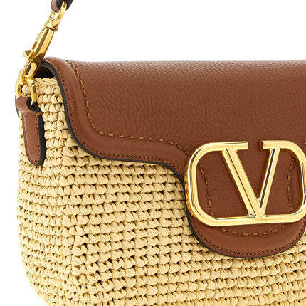 Valentino Garavani Brown Viscose Shoulder Bag Valentino Garavani