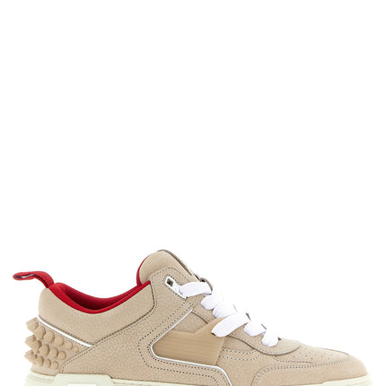 Christian Louboutin Beige Calfskin Athletic Sneakers Christian Louboutin